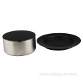 Round Stainless Steel Bowl With Lid And Tray